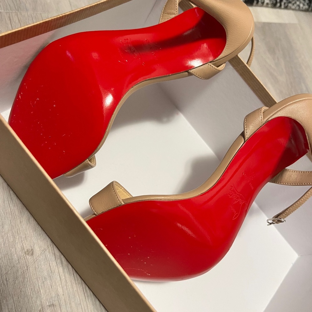 Christian Louboutin size 37 nude heels